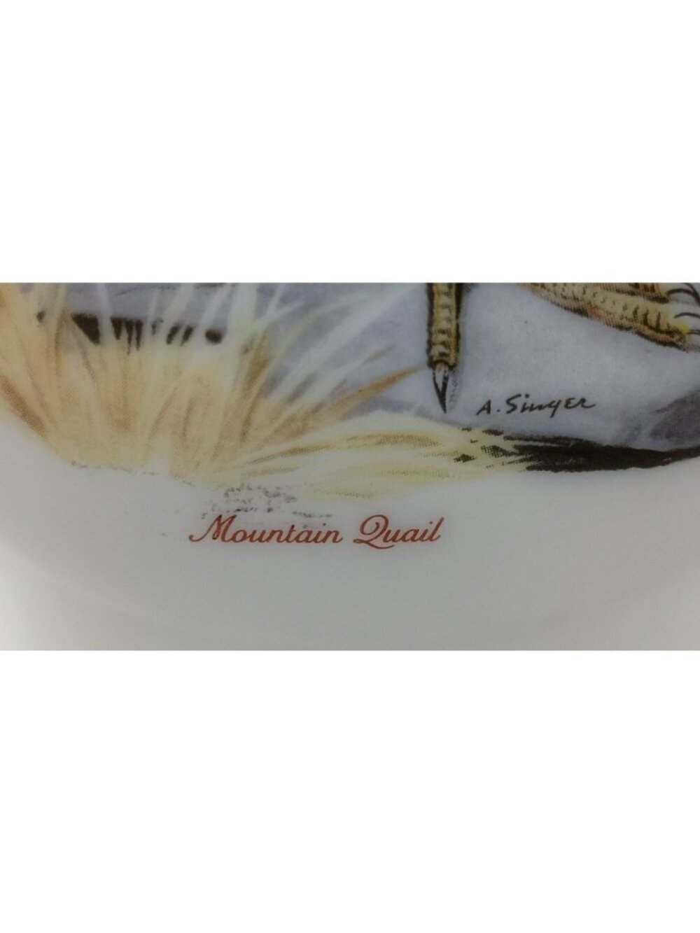 Field Birds Mountain Quail Milk Glass Decanter 1969 Empty Bottle #4 Vintage - Picture 8 of 9
